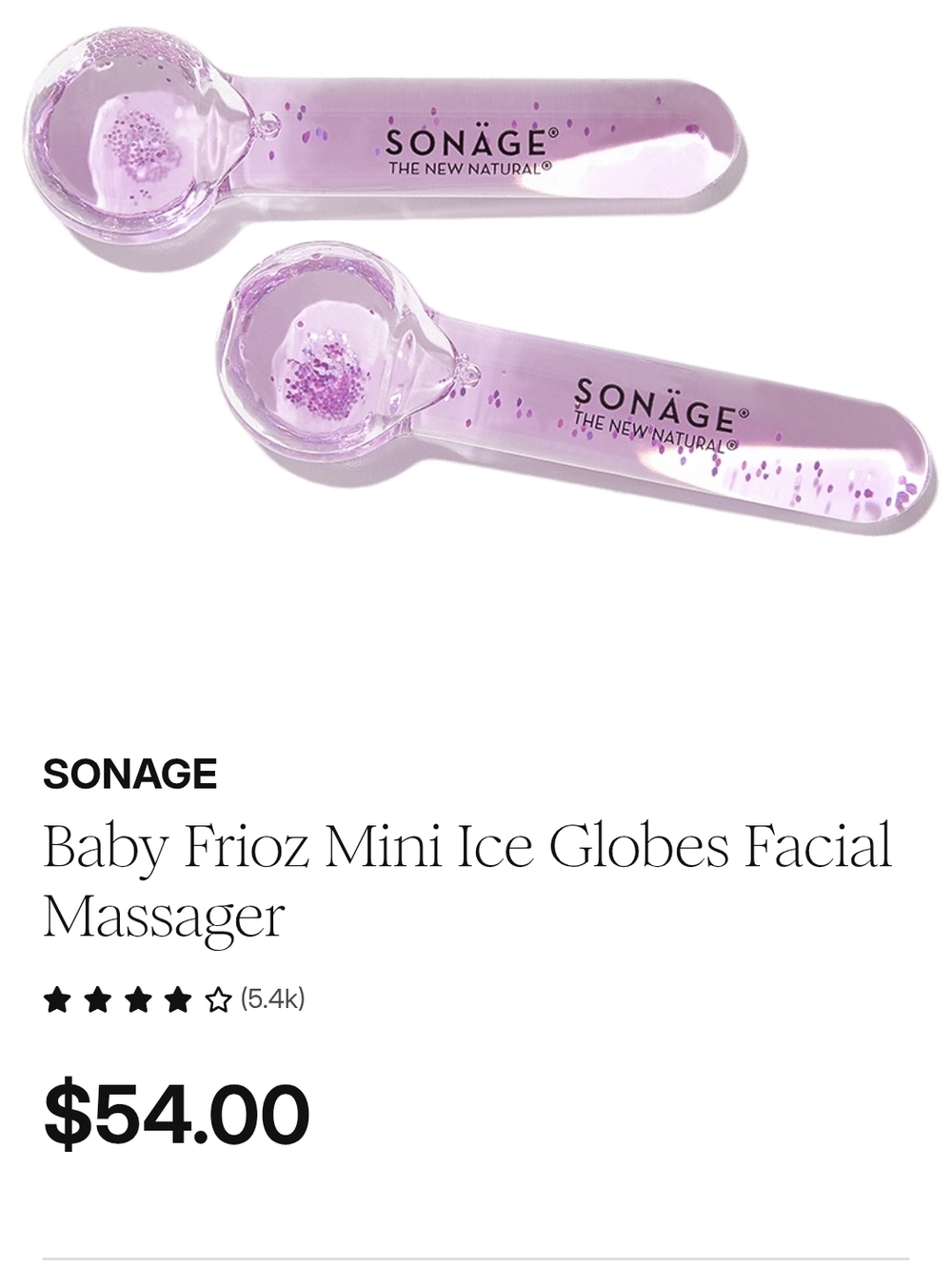 Sonäge Baby Frioz Mini Ice Globes Facial Massager - Light Purple